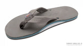 Signature Series - Women's Single Layer Premier Grey Leather Lt. Blue Midsole 1" Wide Strap