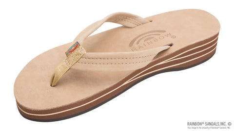 Four Layer Leather Wedge with a 3/4" Leather Strap