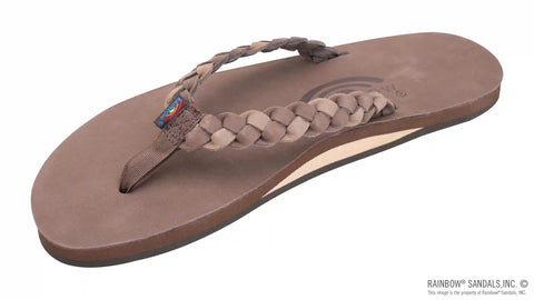Twisted Sister - Single Layer Arch Support Leather with a 3/4" Medium Double Braided Strap