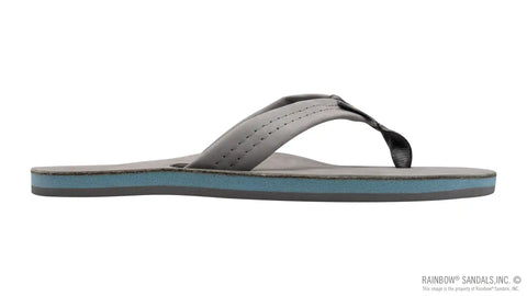 Signature Series - Men's Single Layer Premier Grey Leather Lt Blue Midsole