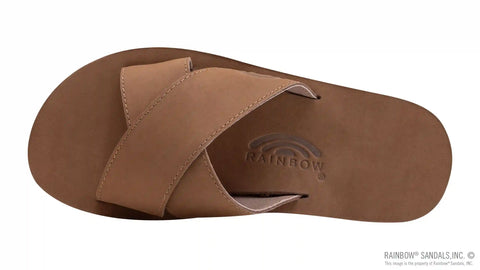 Premier Leather Single Layer Arch Cross Strap Flat Stitch