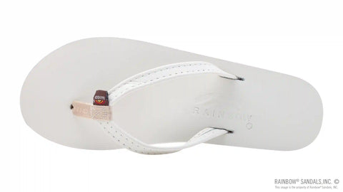 Cloud Dancer Leather Single Layer Arch Narrow Strap