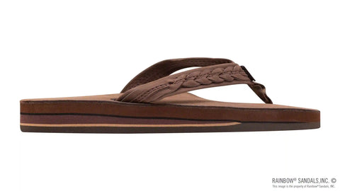 The Madison - Double Layer Arch Support with a Braid on a 3/4" Medium Rolled Strap