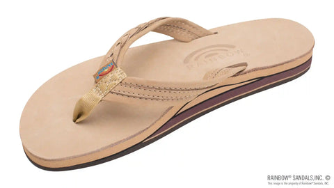 The Madison - Double Layer Arch Support with a Braid on a 3/4" Medium Rolled Strap