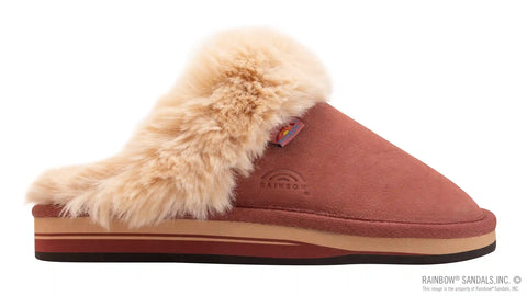 Sunset Snugs2 - Leather, Fleece Lined Slipper Double Layer Arch
