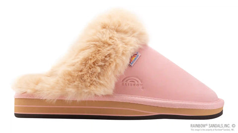 Sunset Snugs2 - Leather, Fleece Lined Slipper Double Layer Arch