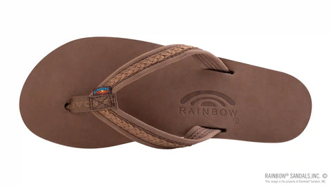The Willow – Double Layer Arch Support Premier Leather with Inset Double Braided 3/4” Medium Strap